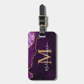 アゲテスタイリッシュグパープルモノグラム ラゲッジタグ (正面縦)
