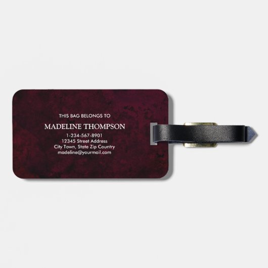 アゲテスタイリッシュグードブルゴーディモノグラム ラゲッジタグ (裏面横)