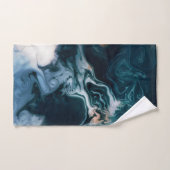 アゲテモダンジオードネイビーブルー金ゴールドモノグラム バスタオルセット (ハンドタオル)