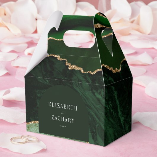 アゲテモダンジードアーチハンターグリーン金ゴールド フェイバーボックス (ウェディング)