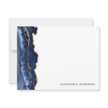 アゲテモダンネイビーブルー金ゴールドグリッターマーブルゲード