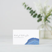 アゲテモダンマーブルブルー金ゴールドグリッターゲード 名刺 (スタンド正面)