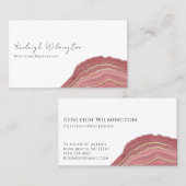 アゲテモダンマーブルラストレッド金ゴールドグリッターゲード 名刺 (正面/裏面)