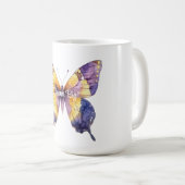 アゲハチョウの夢：夢の大きな蝶 コーヒーマグカップ (正面右)