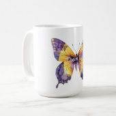 アゲハチョウの夢：夢の大きな蝶 コーヒーマグカップ (正面左)