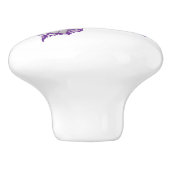 アゲハチョウの蝶紫色のインクをしみ込ませられた芸術のドアノブ セラミックノブ (側面)