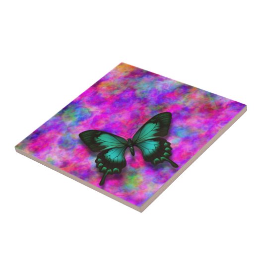 アゲハチョウの蝶 タイル (側面)