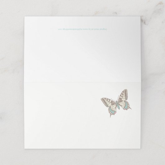 アゲハチョウインクイドアートアクアゲスト座席表 プレイスカード (外部開封)