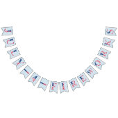 アゲハチョウカスタムパーティーバンティンバナー7月4日 バンティングフラッグ (全)