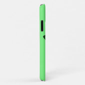 アゲハチョウバタフライイングリーン、ターコイズ&ブラック Case-Mate iPhoneケース (裏面/右)