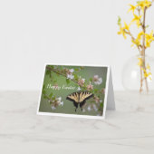 アゲハチョウバタフライイースターグリーティングカード カード (黄色い花)
