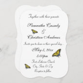 アゲハチョウバタフライエレガントウェディング招待状 招待状 (正面/裏面)