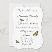 アゲハチョウバタフライエレガントウェディング招待状 招待状 (正面)