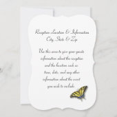 アゲハチョウバタフライエレガントウェディング招待状 招待状 (裏面)