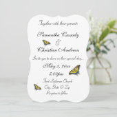 アゲハチョウバタフライエレガントウェディング招待状 招待状 (スタンド正面)