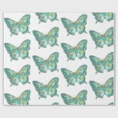 アゲハチョウバタフライデザインオン包装紙 ラッピングペーパー (フラット)