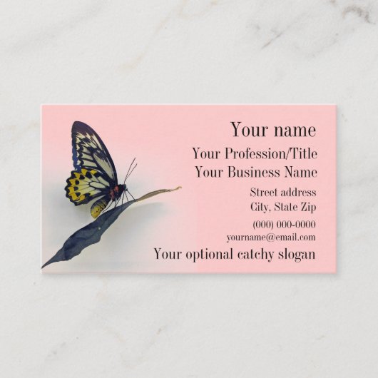 アゲハチョウバタフライデザイン名刺 名刺 (正面)
