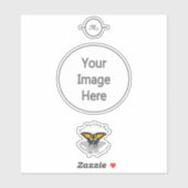 アゲハチョウバタフライモノグラム シール (シート)