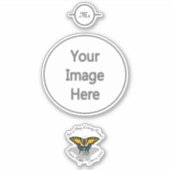 アゲハチョウバタフライモノグラム シール (正面)