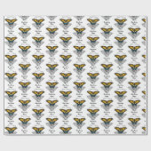 アゲハチョウバタフライモノグラム ラッピングペーパー (フラット)