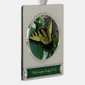 アゲハチョウバタフライIオンミルクウィードアットシェナンドア シルバープレートバナーオーナメント (右)