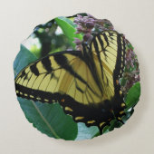 アゲハチョウバタフライIオンミルクウィードアットシェナンドア ラウンドクッション (裏面)