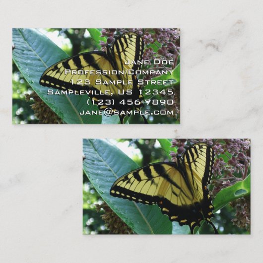 アゲハチョウバタフライIオンミルクウィードアットシェナンドア 名刺 (正面/裏面)