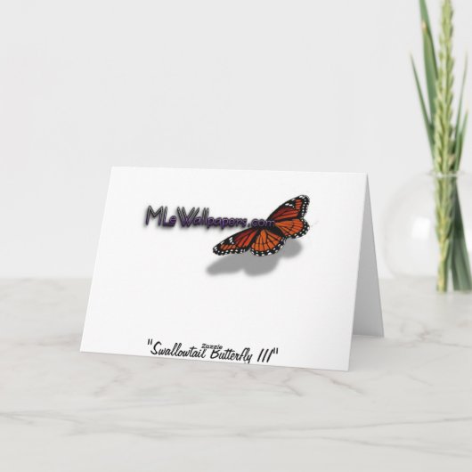 アゲハチョウバタフライIII美しいカラフル写真 カード (裏面)