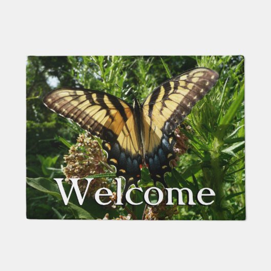 アゲハチョウバタフライIII美しいカラフル写真 ドアマット (正面)