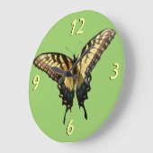 アゲハチョウバタフライIII美しいカラフル写真 ラージ壁時計 (傾斜)