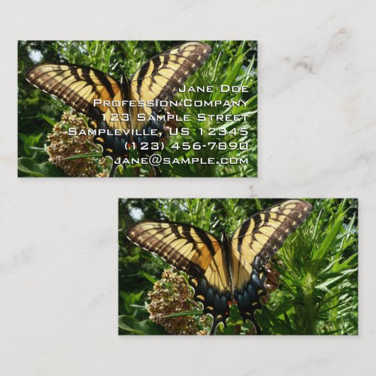 アゲハチョウバタフライIII美しいカラフル写真 名刺 (正面/裏面)