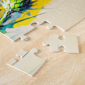 アゲハチョウ蝶とチッスルの油ペイント ジグソーパズル (側面)