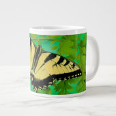 アゲハチョウ蝶の着陸 ジャンボコーヒーマグカップ (正面右)