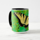 アゲハチョウ蝶の着陸 マグカップ (正面左)