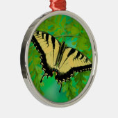 アゲハチョウ蝶の着陸 メタルオーナメント (右)
