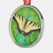 アゲハチョウ蝶の着陸 メタルオーナメント (左)