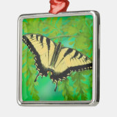 アゲハチョウ蝶の着陸 メタルオーナメント (左)