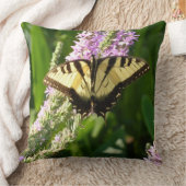 アゲハチョウ蝶の紫色の野生の花 クッション (ブランケット)