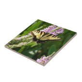 アゲハチョウ蝶の紫色の野生の花 タイル (側面)