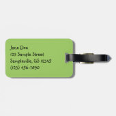 アゲハチョウ蝶の紫色の野生の花 ラゲッジタグ (裏面横)