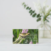 アゲハチョウ蝶の紫色の野生の花 名刺 (スタンド正面)