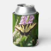アゲハチョウ蝶の紫色の野生の花 缶クーラー (缶正面)