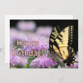 アゲハチョウ蝶の誕生日の願い シーズンカード (正面/裏面)