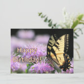 アゲハチョウ蝶の誕生日の願い シーズンカード (スタンド正面)