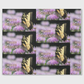 アゲハチョウ蝶の誕生日の願い ラッピングペーパー (フラット)