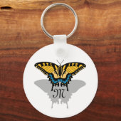 アゲハチョウ蝶シャドーモノグラム キーホルダー (正面)