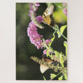 アゲハチョウ蝶ブラックアンドイエロー ジグソーパズル (縦)