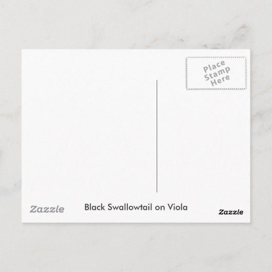 アゲハチョウ&ヴィオラポストカード ポストカード (裏面)