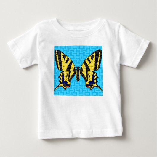 アゲハチョウ（白） - ベビーTシャツ (正面)