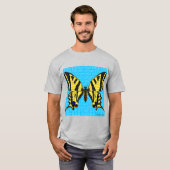 アゲハチョウ(鮮やか) - メンズライトベーシックTシャツ Tシャツ (正面フル)